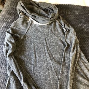 Grey turtleneck long sleeve top